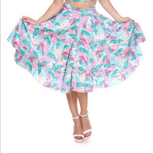 Bettie Page flamingo skirt